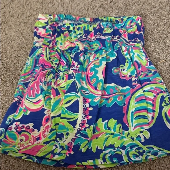 Lilly Pulitzer Blue and Green tube top - Picture 4 of 4
